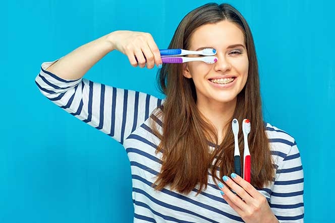 Brushing with braces